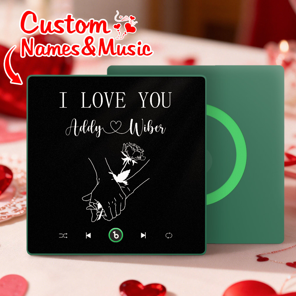 Personalized Song Fridge Magnet Custom I LOVE YOU Fridge Magnet With Music Valentine's Day Gift Anniversary Gift For Couple - Fridgebeatsau
