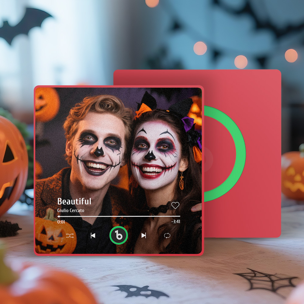 Custom Music Photo Fridge Magnet Personalized Photo Music Fridge Magnet That Can Play Music Without Cellphone Supports Bluetooth Connectivity Halloween Gift for Her - Fridgebeatsau