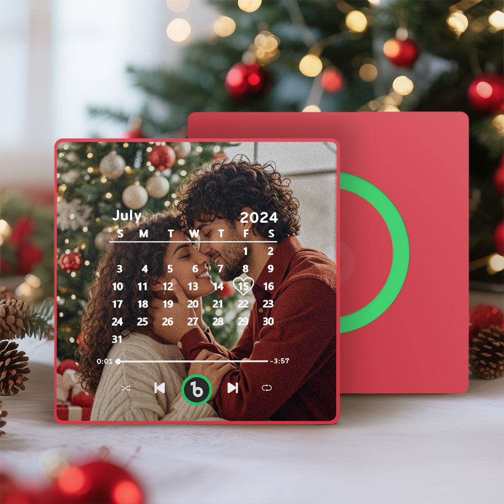 Custom Music Fridge Magnet Personalized Song Fridge Magnet That Can Play Music Halloween Magnet Supports Bluetooth Connectivity Calendar Christmas Gifts for Couple - Fridgebeatsau