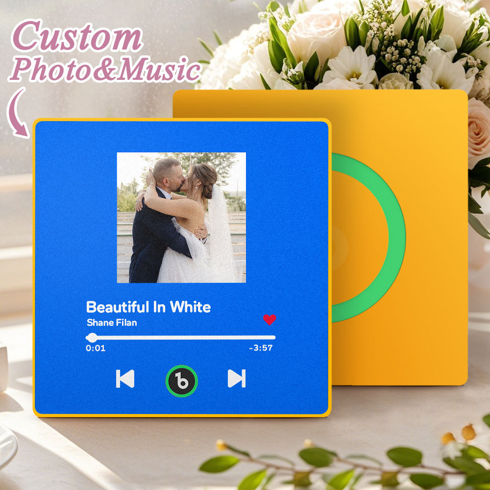 Custom Music Fridge Magnet Song Magnet Personalized Album Fridge Magnet That Can Be Played Song Wedding Gift for Couple - Fridgebeatsau