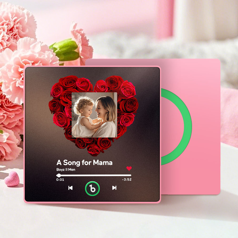 Personalised Fridge Magnet That Play Songs FridgeBeats Gifts for Mum With Rose - Fridgebeatsau