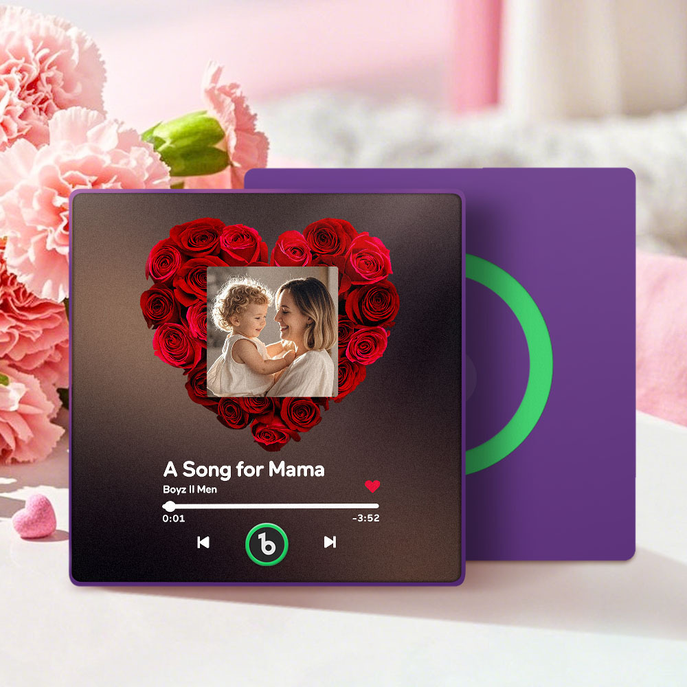 Personalised Fridge Magnet That Play Songs FridgeBeats Gifts for Mum With Rose - Fridgebeatsau