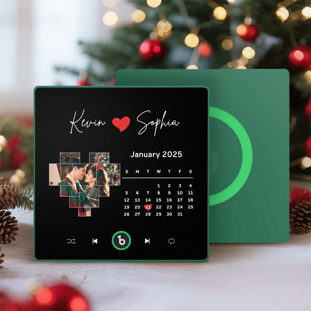 Custom Musical Fridge Magnets with Date Christmas Gifts for Lover - Fridgebeatsau