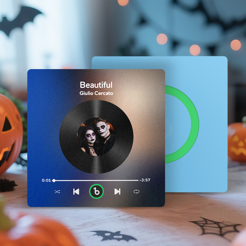 Custom Music Fridge Magnet Custom Colorful Frame Album Fridge Magnet Music Wall Photo Sticker Song Magnets That Can Play Music Halloween Gifts for Her - Fridgebeatsau