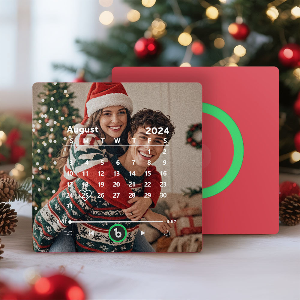 Custom Music Fridge Magnet Personalized Song Fridge Magnet That Can Play Music Halloween Magnet Supports Bluetooth Connectivity Calendar Christmas Gifts for Couple - Fridgebeatsau