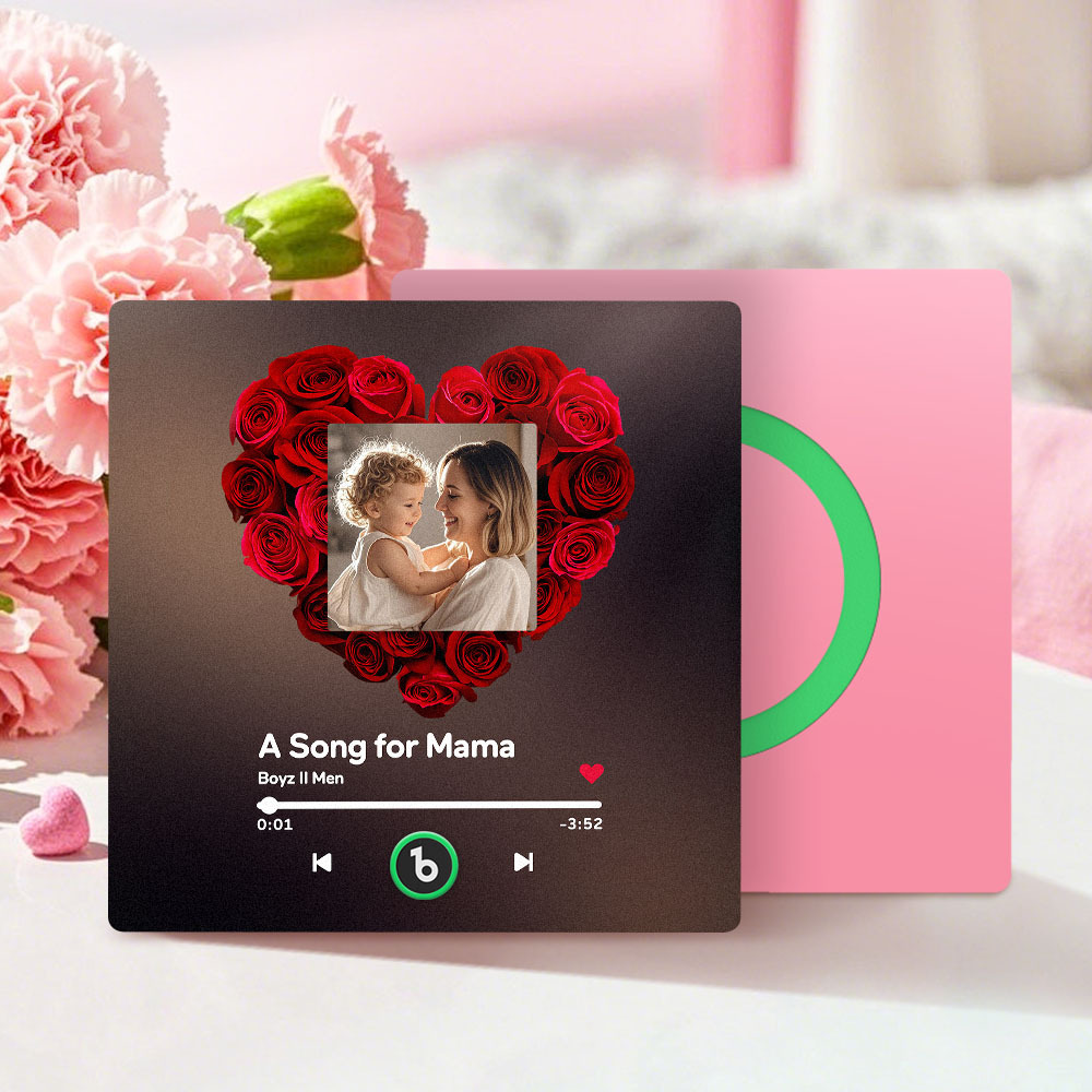 Personalised Fridge Magnet That Play Songs FridgeBeats Gifts for Mum With Rose - Fridgebeatsau