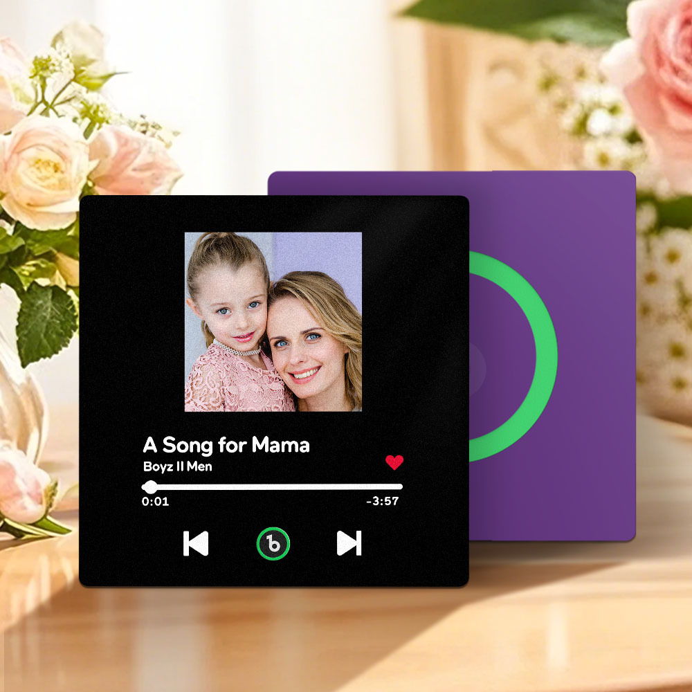 Custom Music And Photo Music Fridge Magnets Mother's Day Gifts Frameless Fridgebeats - Fridgebeatsau