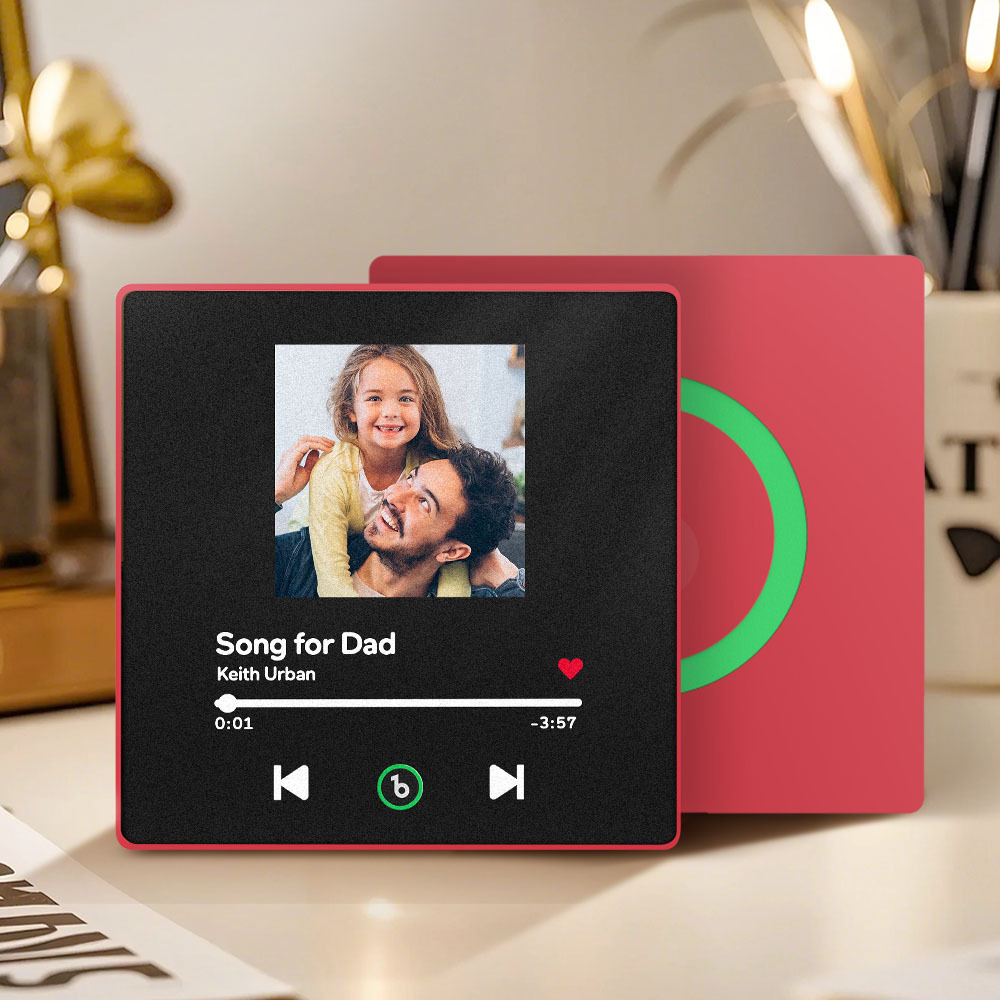 Custom Music & Photo Fridge Magnet Supports Bluetooth Connectivity Father's Day Gifts with Photo - Fridgebeatsau