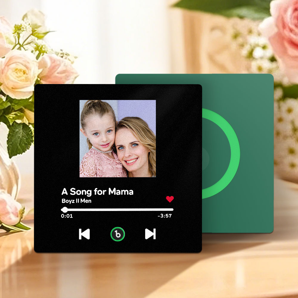 Custom Music And Photo Music Fridge Magnets Mother's Day Gifts Frameless Fridgebeats - Fridgebeatsau