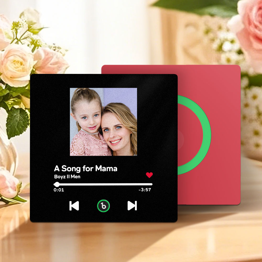 Custom Music And Photo Music Fridge Magnets Mother's Day Gifts Frameless Fridgebeats - Fridgebeatsau