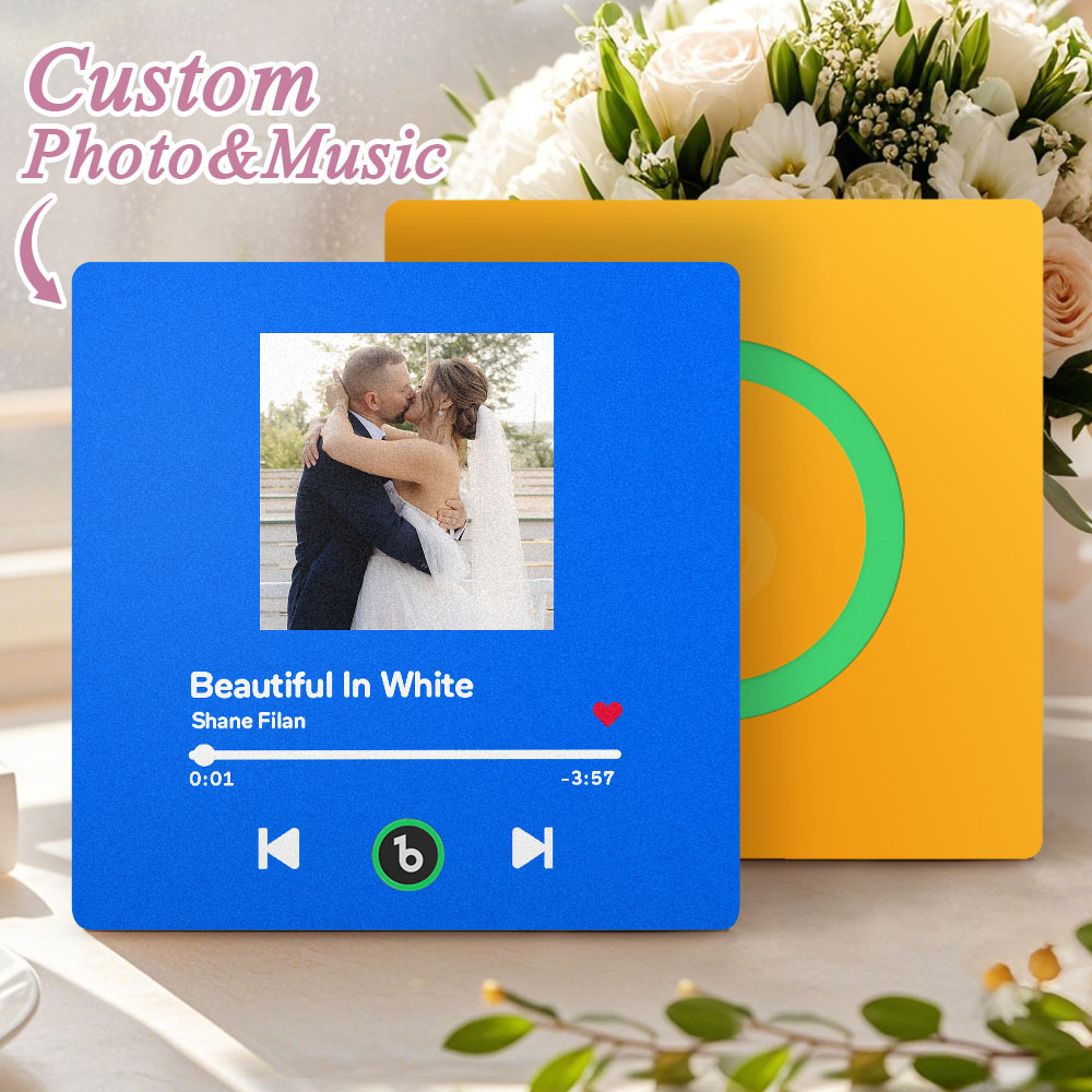 Custom Music Fridge Magnet Song Magnet Personalized Album Fridge Magnet That Can Be Played Song Wedding Gift for Couple - Fridgebeatsau