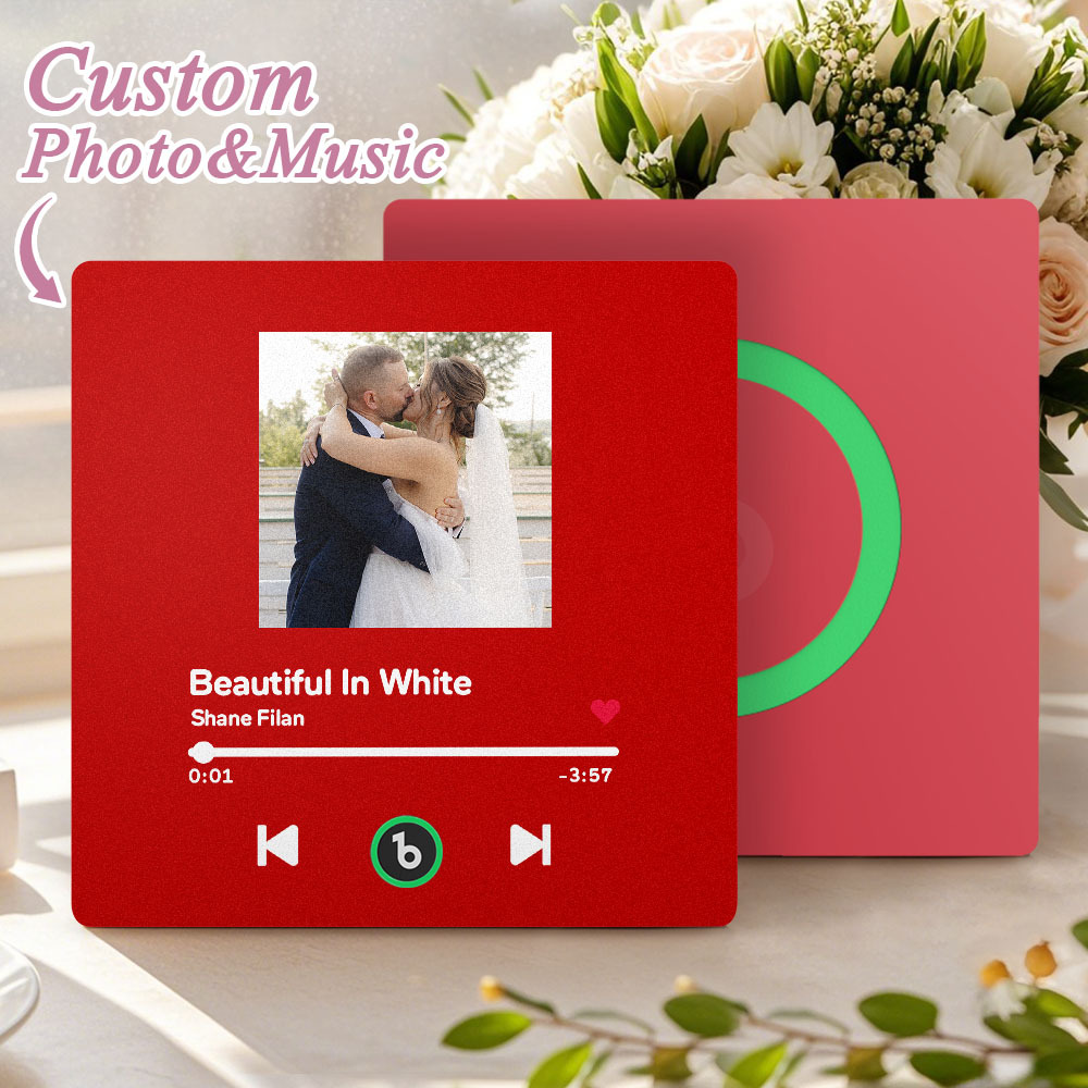 Custom Music Fridge Magnet Song Magnet Personalized Album Fridge Magnet That Can Be Played Song Wedding Gift for Couple - Fridgebeatsau