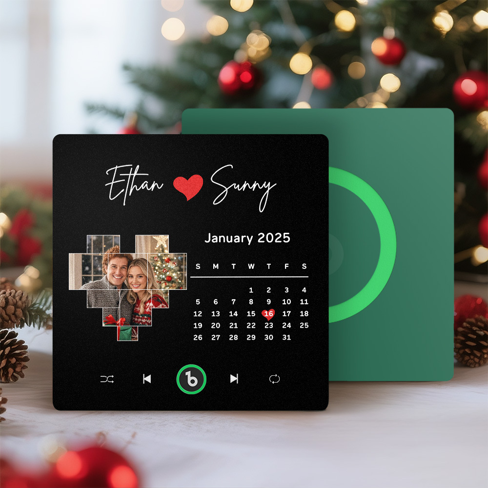 Custom Musical Fridge Magnets with Date Christmas Gifts for Lover - Fridgebeatsau