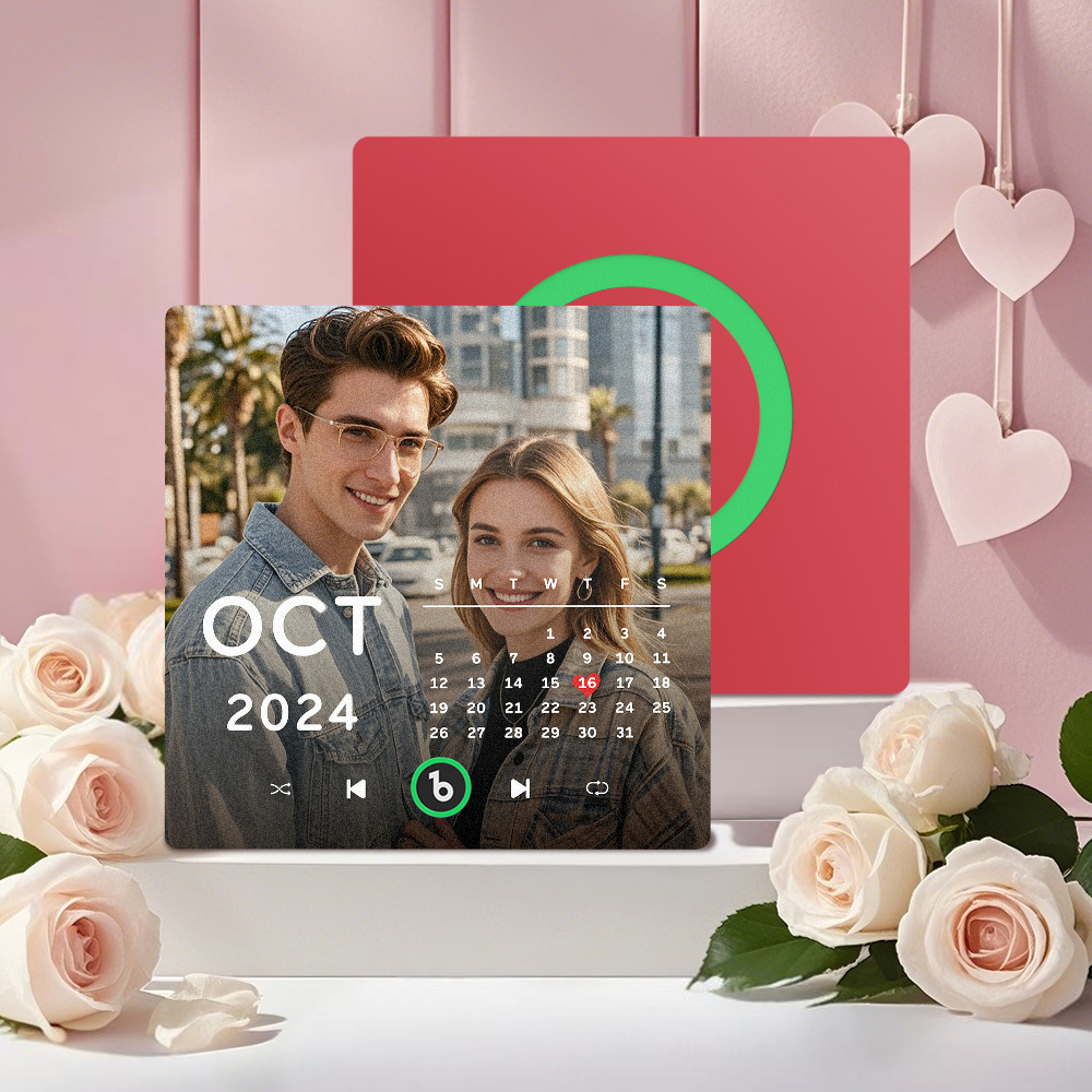 Personalized Music Fridge Magnet Colorful Frame New 4.0 Upgrade Album Fridge Magnet Can Play Songs Gift for Couple Can Upload Your Music - Fridgebeatsau