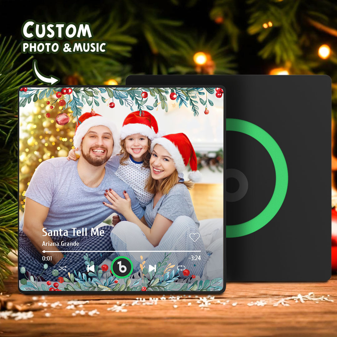 Custom Music & Photo Fridge Magnet FridgeBeats Pro Personalized Photo Magnets Christmas Gifts for Family