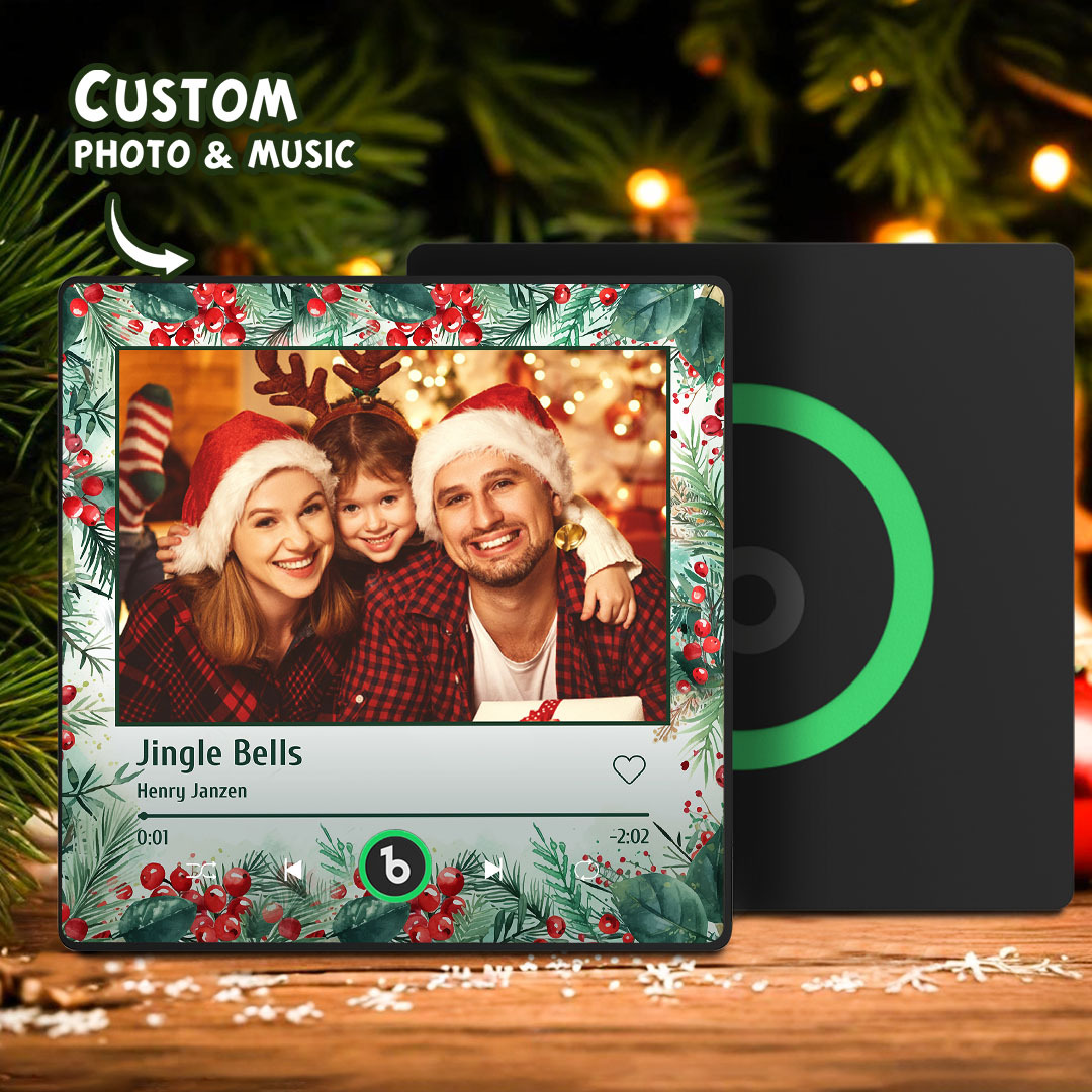 Custom Music & Photo Fridge Magnet FridgeBeats Pro Personalized Photo Magnets That Plays Music Christmas Gifts