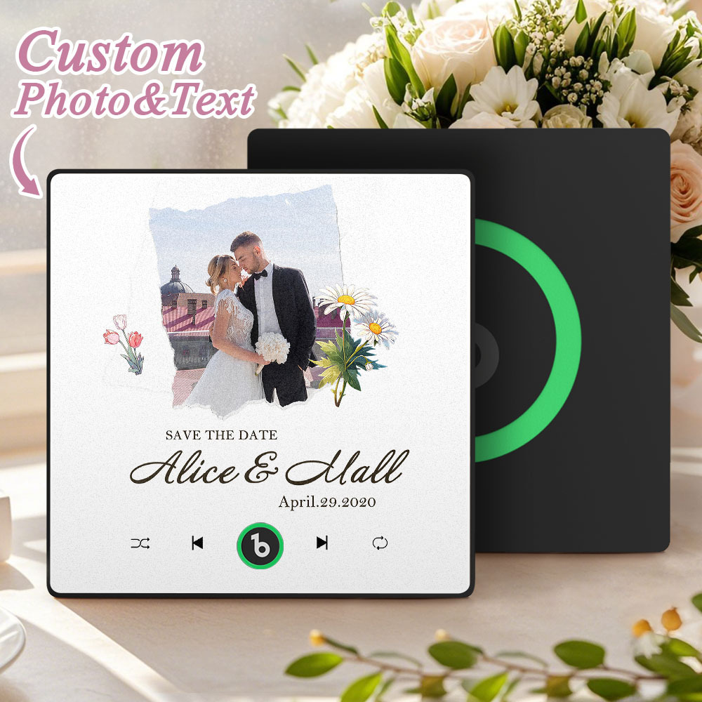 Custom Music & Photo Fridge Magnet FridgeBeats Pro Personalized Photo Magnets That Plays Music Wedding Gifts for Her