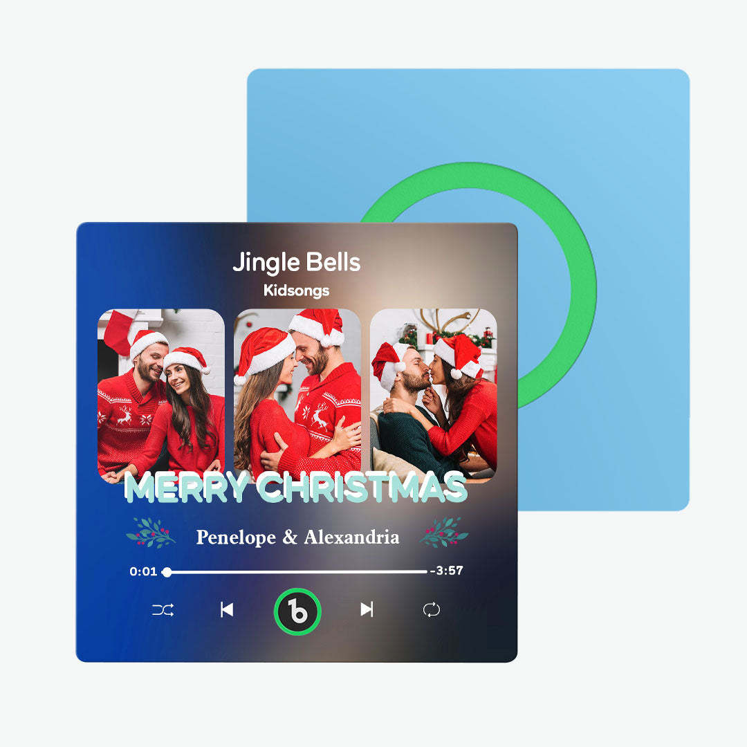 Custom Music Fridge Magnet with 3 Photos FridgeBeats Pro Supports Bluetooth Connectivity Christmas Gifts - Fridgebeatsau
