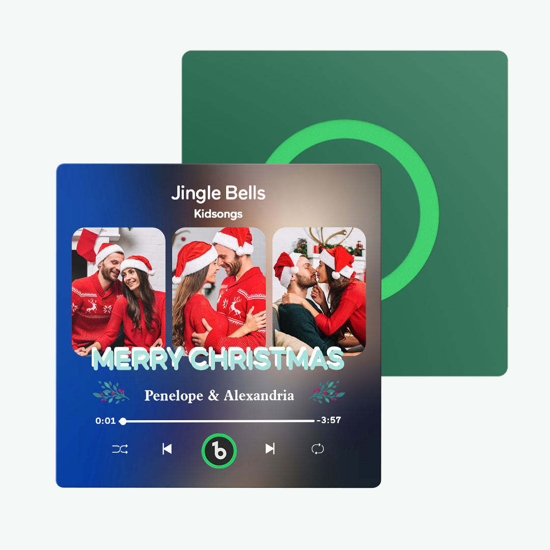 Custom Music Fridge Magnet with 3 Photos FridgeBeats Pro Supports Bluetooth Connectivity Christmas Gifts - Fridgebeatsau