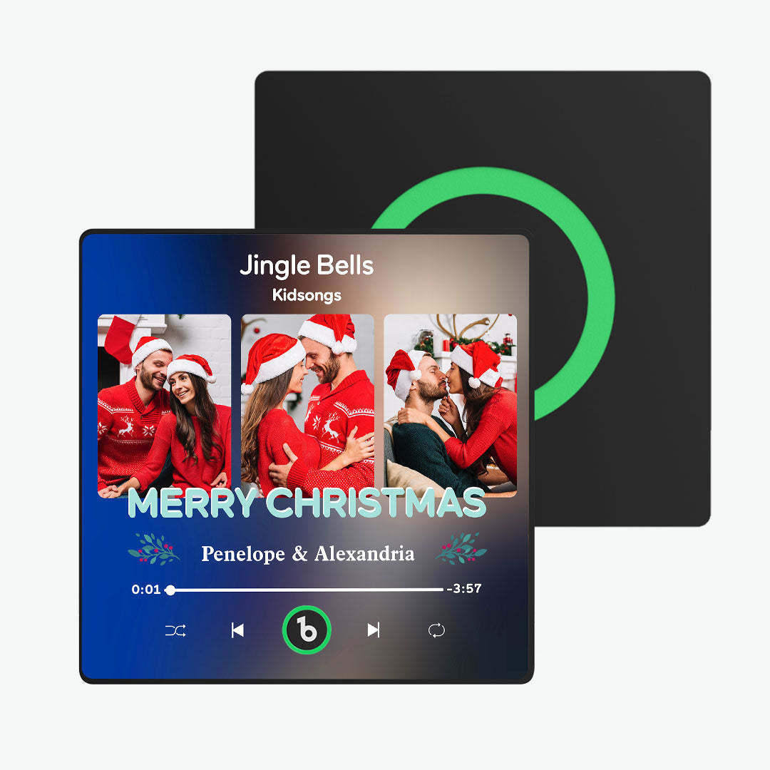 Custom Music Fridge Magnet with 3 Photos FridgeBeats Pro Supports Bluetooth Connectivity Christmas Gifts - Fridgebeatsau
