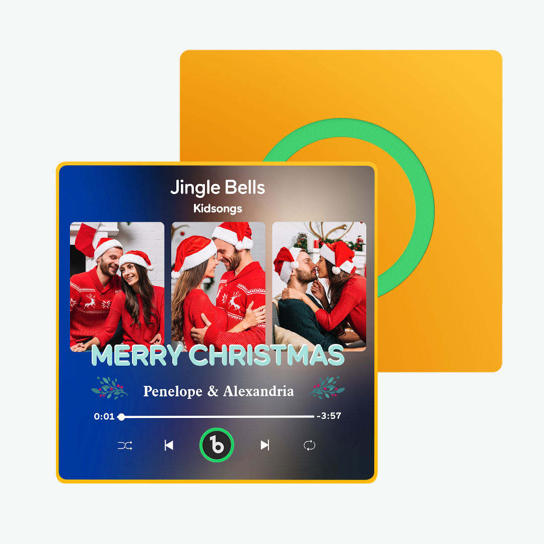 Custom Music Fridge Magnet with 3 Photos FridgeBeats Pro Supports Bluetooth Connectivity Christmas Gifts - Fridgebeatsau
