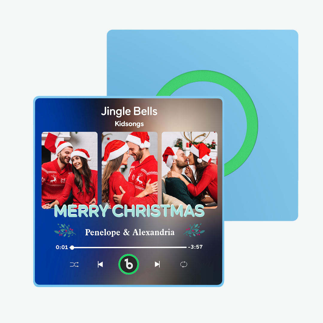 Custom Music Fridge Magnet with 3 Photos FridgeBeats Pro Supports Bluetooth Connectivity Christmas Gifts - Fridgebeatsau