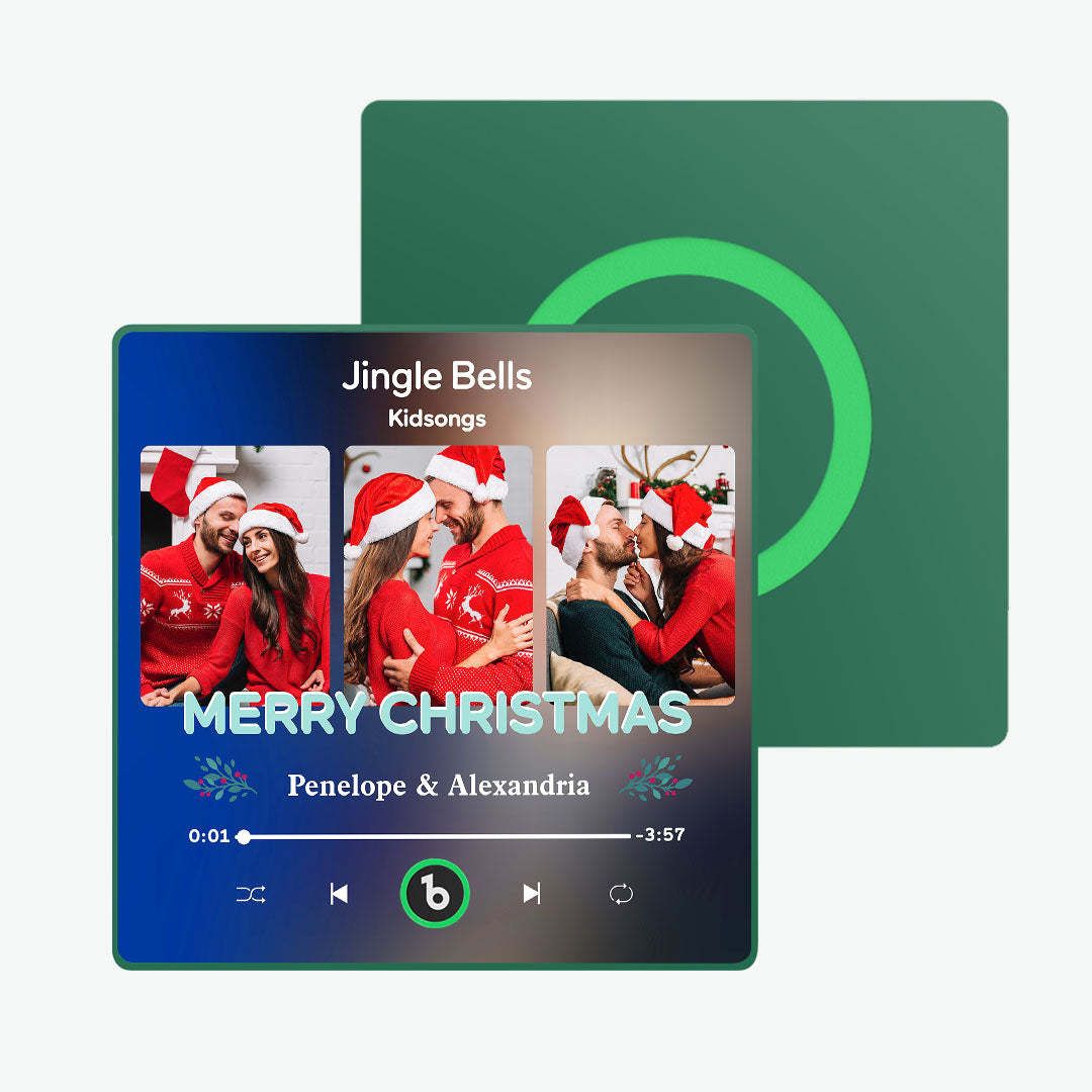 Custom Music Fridge Magnet with 3 Photos FridgeBeats Pro Supports Bluetooth Connectivity Christmas Gifts - Fridgebeatsau