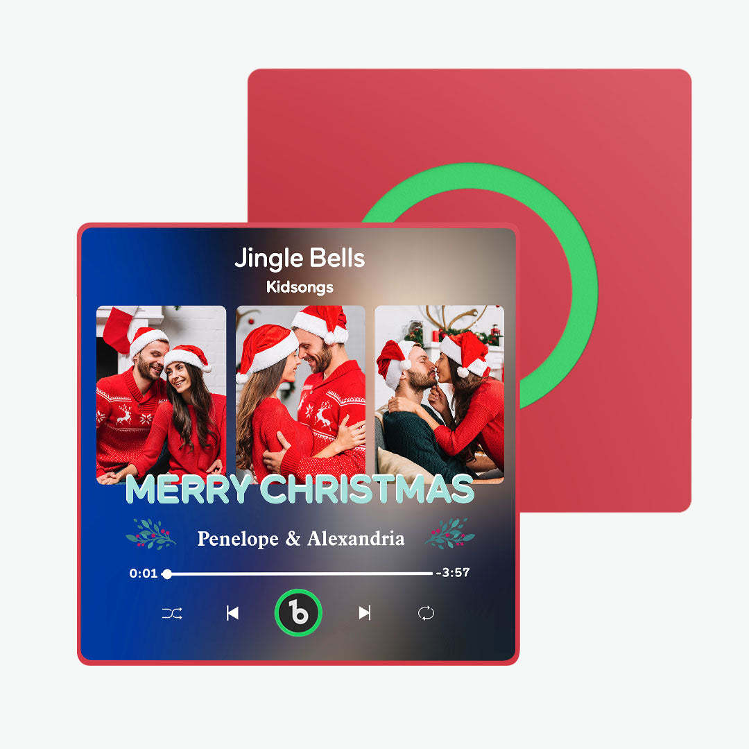 Custom Music Fridge Magnet with 3 Photos FridgeBeats Pro Supports Bluetooth Connectivity Christmas Gifts - Fridgebeatsau