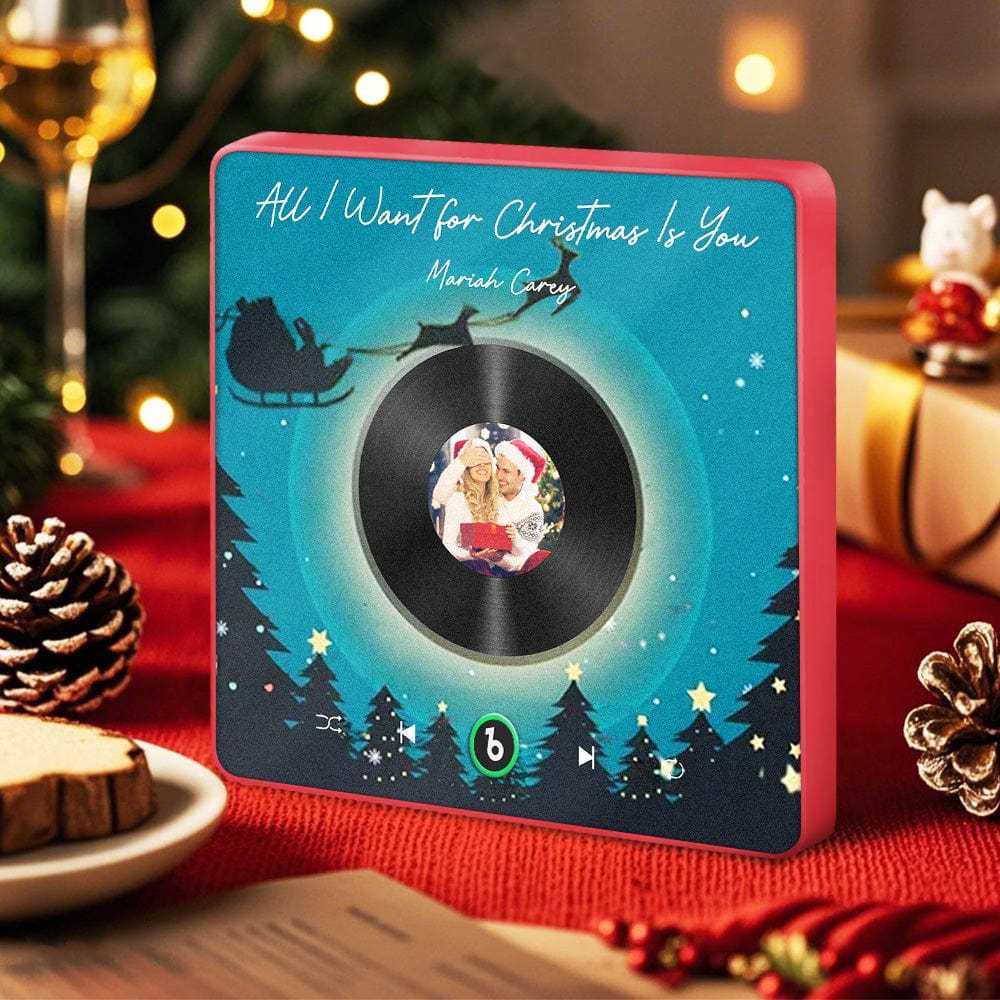 Custom Music Fridge Magnet Personalized Photo Colorful Album Fridge Magnet Music That Can Be Played Gift for Christmas - Fridgebeatsau
