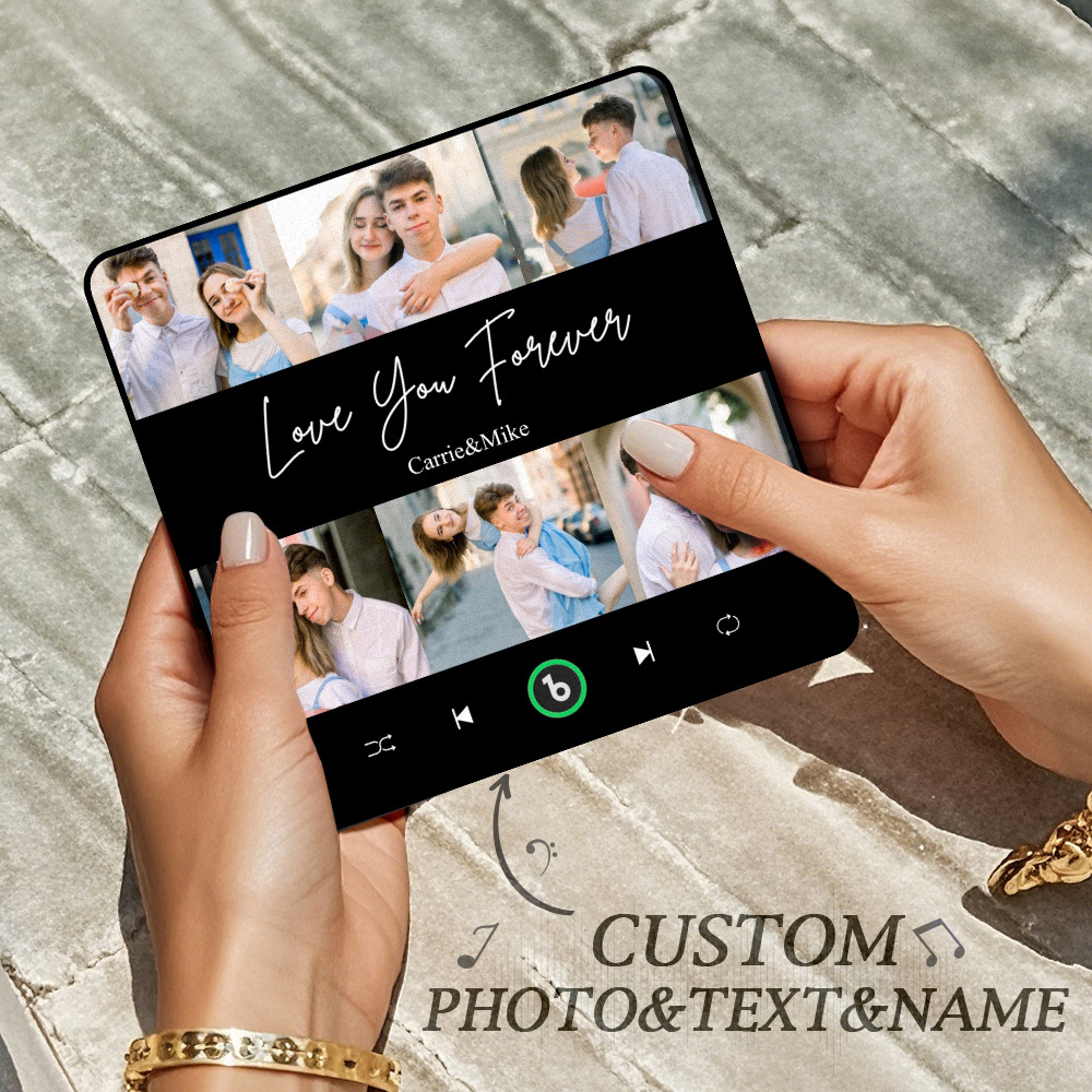 Custom Music Fridge Magnet 6 Photo Colorful Frame Album Fridge Magnet Valentine's Day Gift - Fridgebeatsau