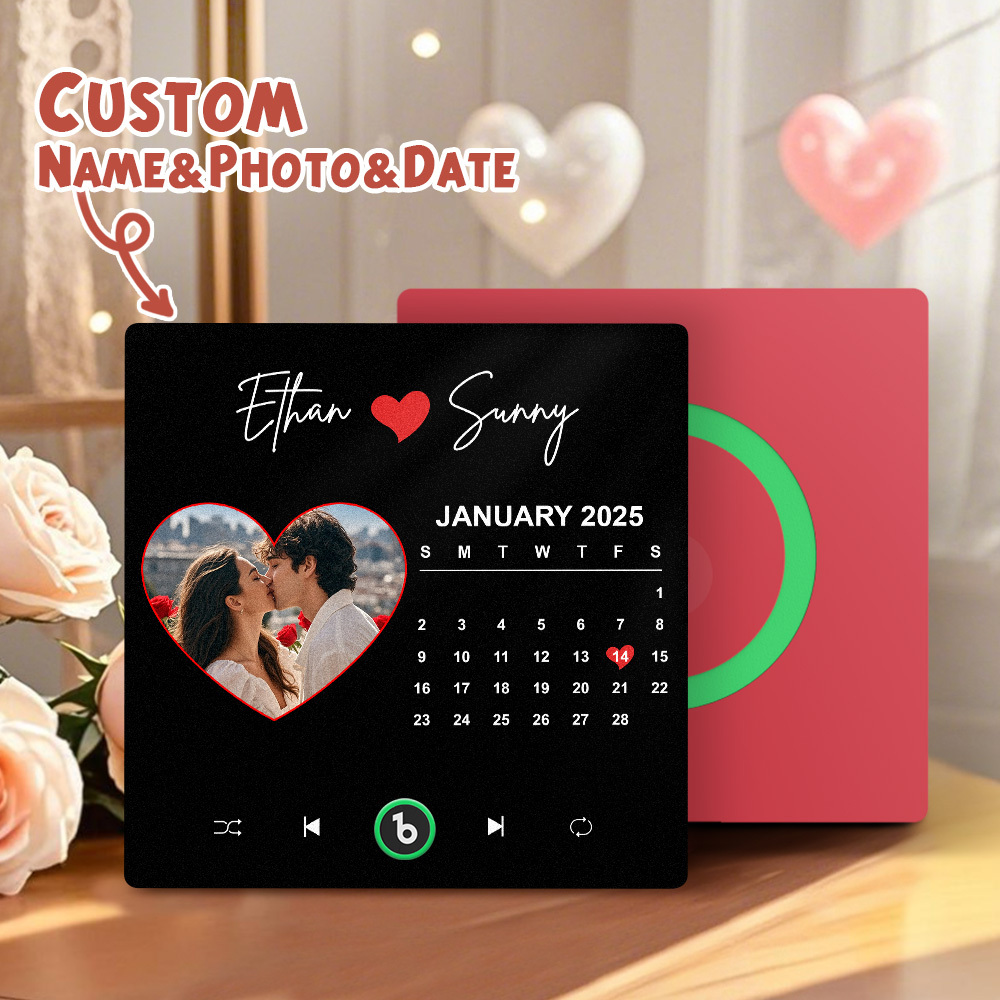 Personalized Music Fridge Magnet Colorful Frame New 4.0 Upgrade Album Fridge Magnet Can Play Songs Gift for Couple Can Upload Your Music - Fridgebeatsau