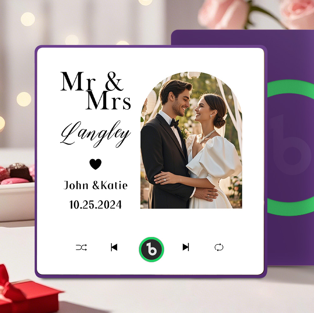 Custom Music And Photo Fridge Magnet Music Fridge Magnet for Wedding Gifts - Fridgebeatsau