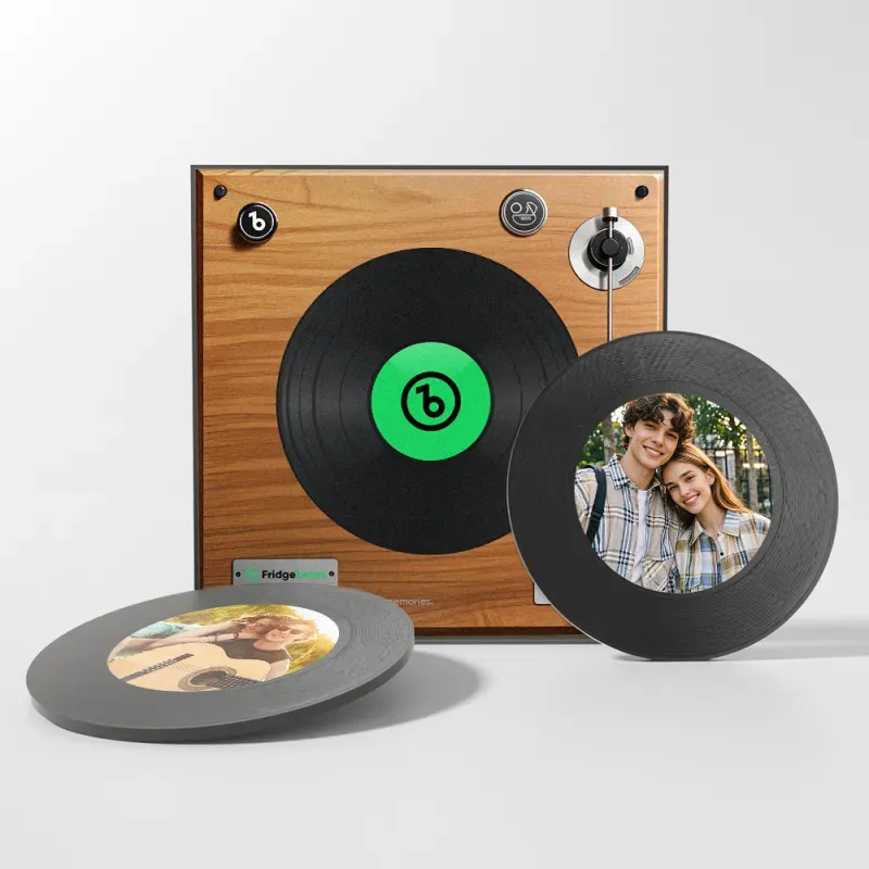 Custom Music Fridge Magnet Can Customize 1-6 Songs and Photos Vinyl Records to Preserve Beautiful Memories Valentine's Day Gifts - Fridgebeatsau