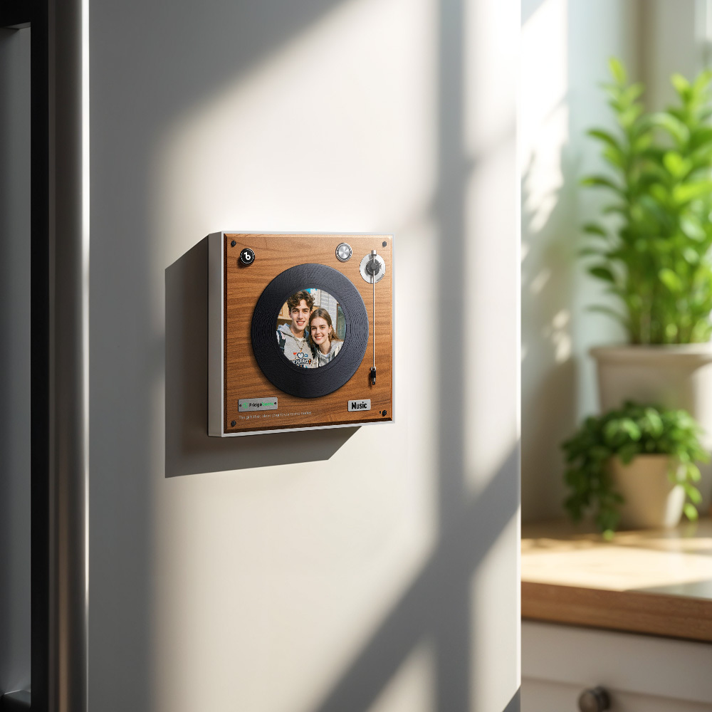 Custom Music & Photo Fridge Magnet Can Customize 1-6 Vinyl and Songs