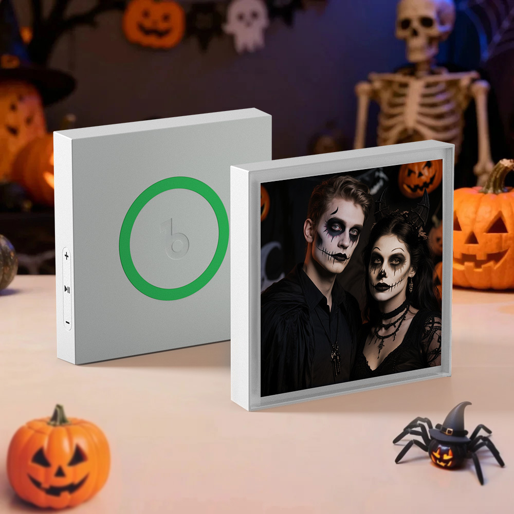 Custom Music & Photo Fridge Magnet Can Customize 1-6  Frame Art and Songs Personalized Photo Song That Can Play Music Halloween Gifts for Her - Fridgebeatsau