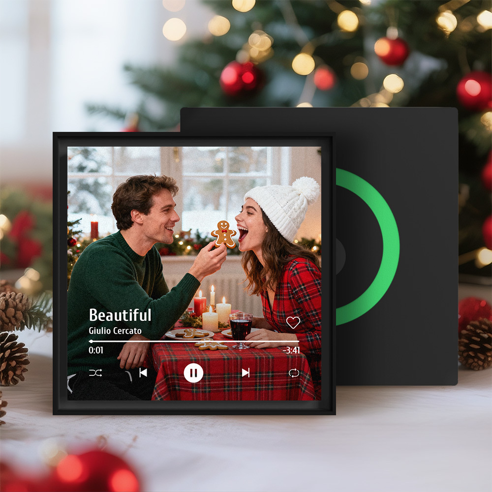 Custom Music & Photo Fridge Magnet Can Customize 1-6 Frame Art and Songs Personalized Photo Song That Can Play Music Christmas Gifts for Couple - Fridgebeatsau