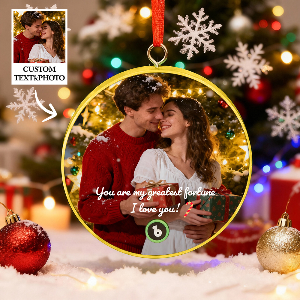 Custom Music Box Ornament Personalized Photo Music Box Ornament Music Fridge Magnet Custom Voice Recording Couple Keepsake Christmas Gifts - Fridgebeatsau