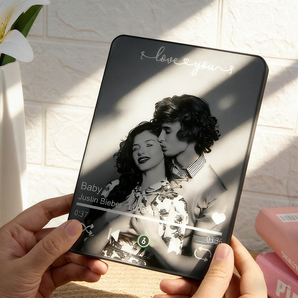 Custom Music Photo Plaques Personalized Music Plaque Can Play Songs Gift for Lover - Fridgebeatsau