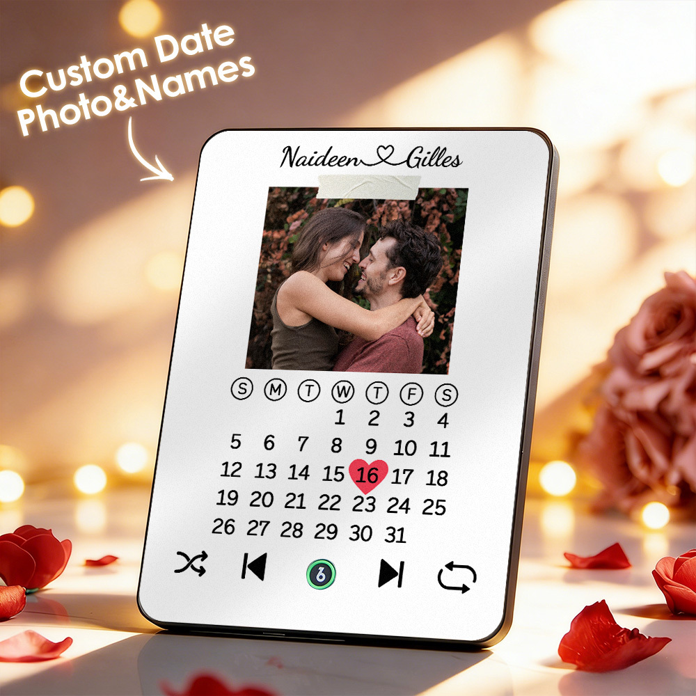 Custom Music Photo Plaques Personalized Music Plaque Can Play Songs Gift for Lover - Fridgebeatsau