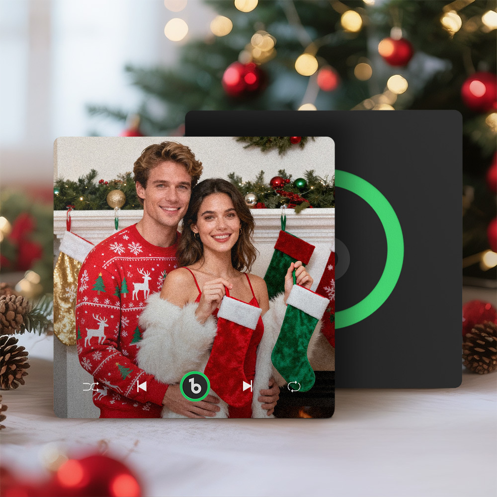 Custom Music & Photo Fridge Magnet Supports Bluetooth Connectivity Custom Music Fridge Magnet Couple Gift  Singing Refrigerator Magnet Christmas Gift for Him - Fridgebeatsau