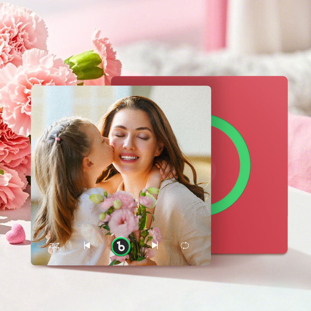 Custom Music & Photo Fridge Magnet Supports Bluetooth Connectivity Custom Music Fridge Magnet Couple Gift  Singing Refrigerator Magnet Mother's Day Gift - Fridgebeatsau