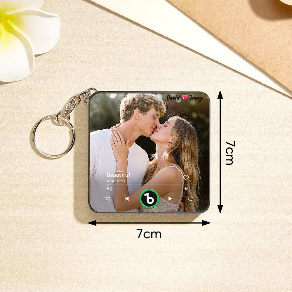 Custom Mini Music Fridge Magnet Keychain Custom Mini Album Fridge Magnet Keychain Music Wall Photo Sticker Song Magnets That Can Play Music Halloween Gifts - Fridgebeatsau