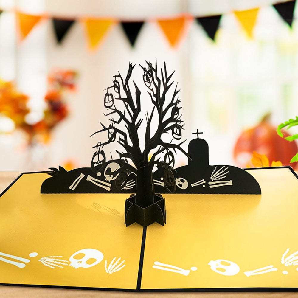 Halloween 3D Pop Up Card Skull Tree Pop Up Greeting Card - GiftLab
