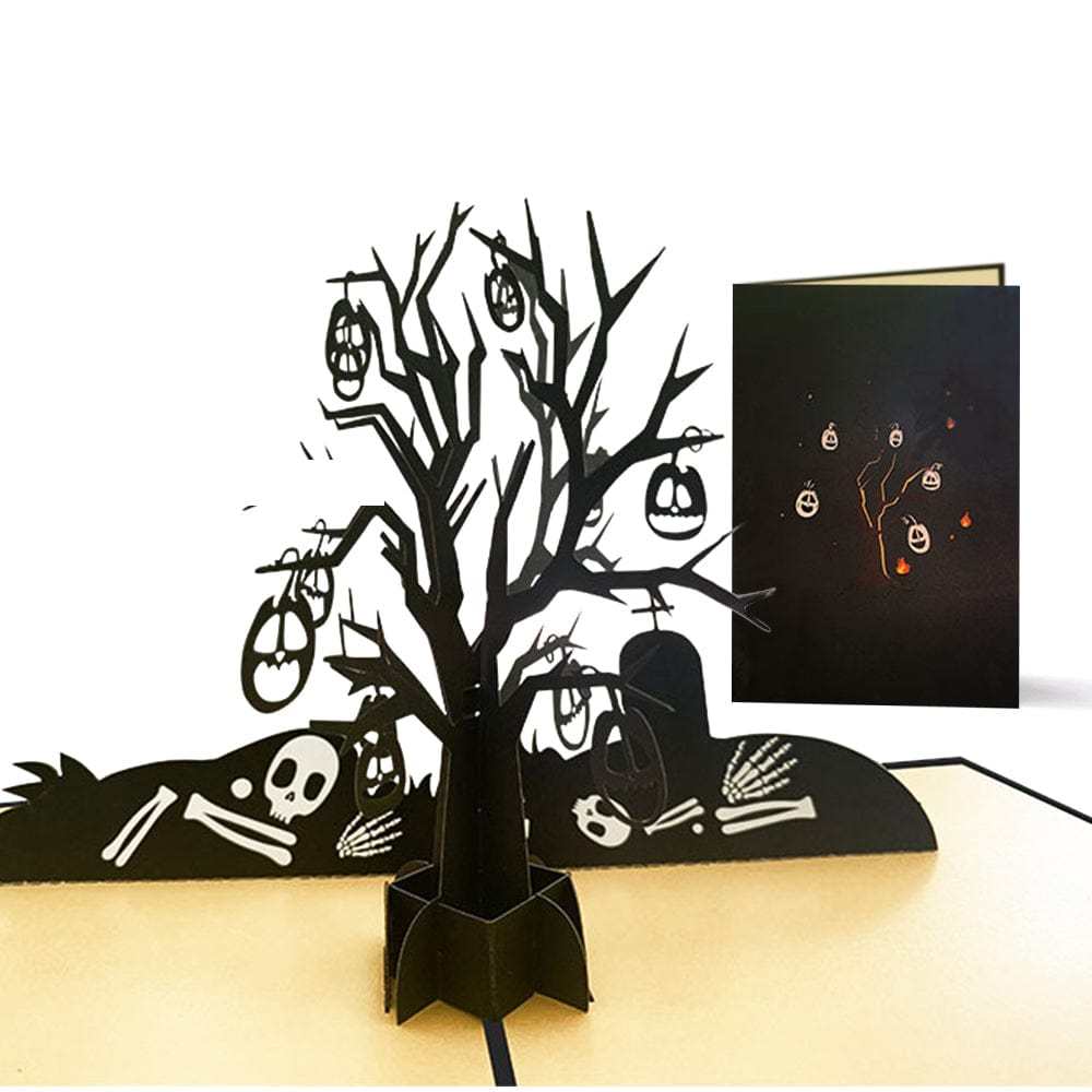 Halloween 3D Pop Up Card Skull Tree Pop Up Greeting Card - GiftLab