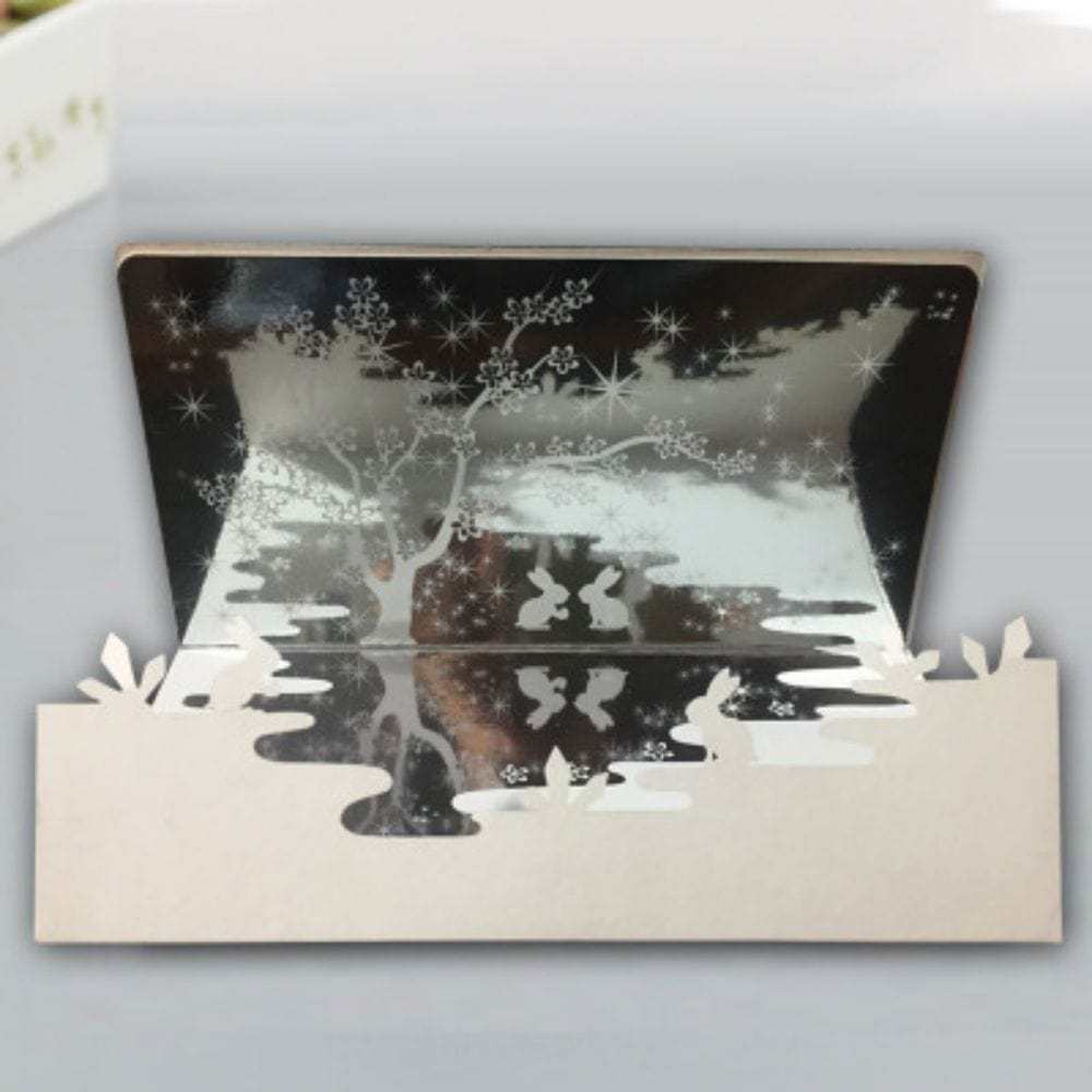 3D Creative Valentine's Day Pop Up Card Mirror Inverted Image Pop Up Greeting Card - GiftLab