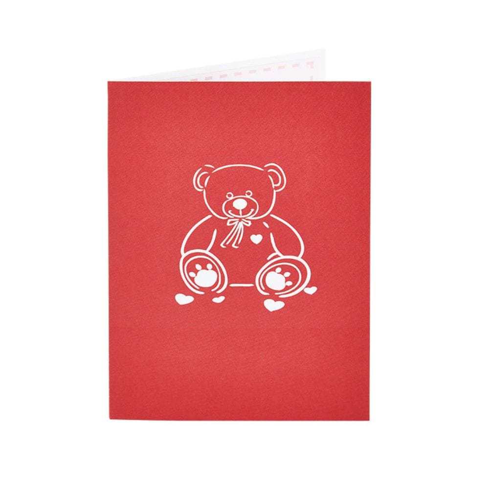 Love Your Mom Pop Up Card Bear 3D Pop Up Greeting Card for Mom - NameNecklace