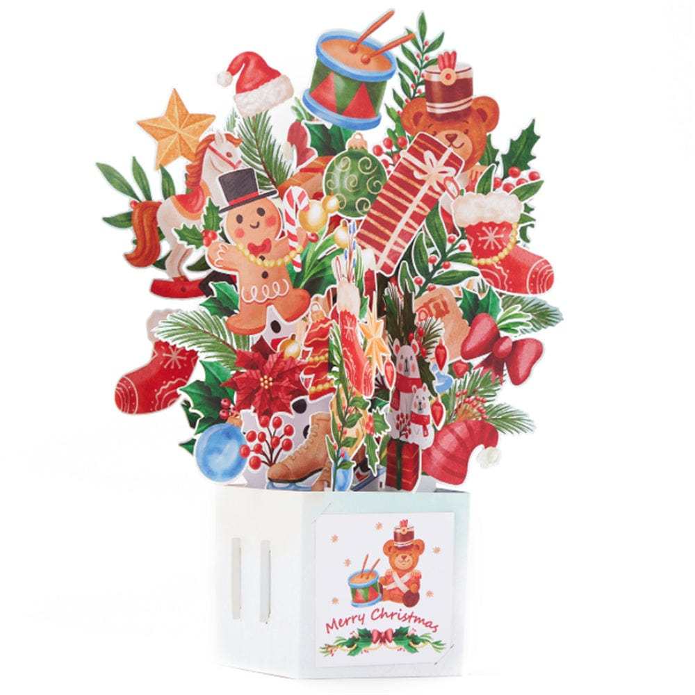 Christmas 3D Pop Up Card Christmas Gift Tree Box Greeting Card - GiftLab