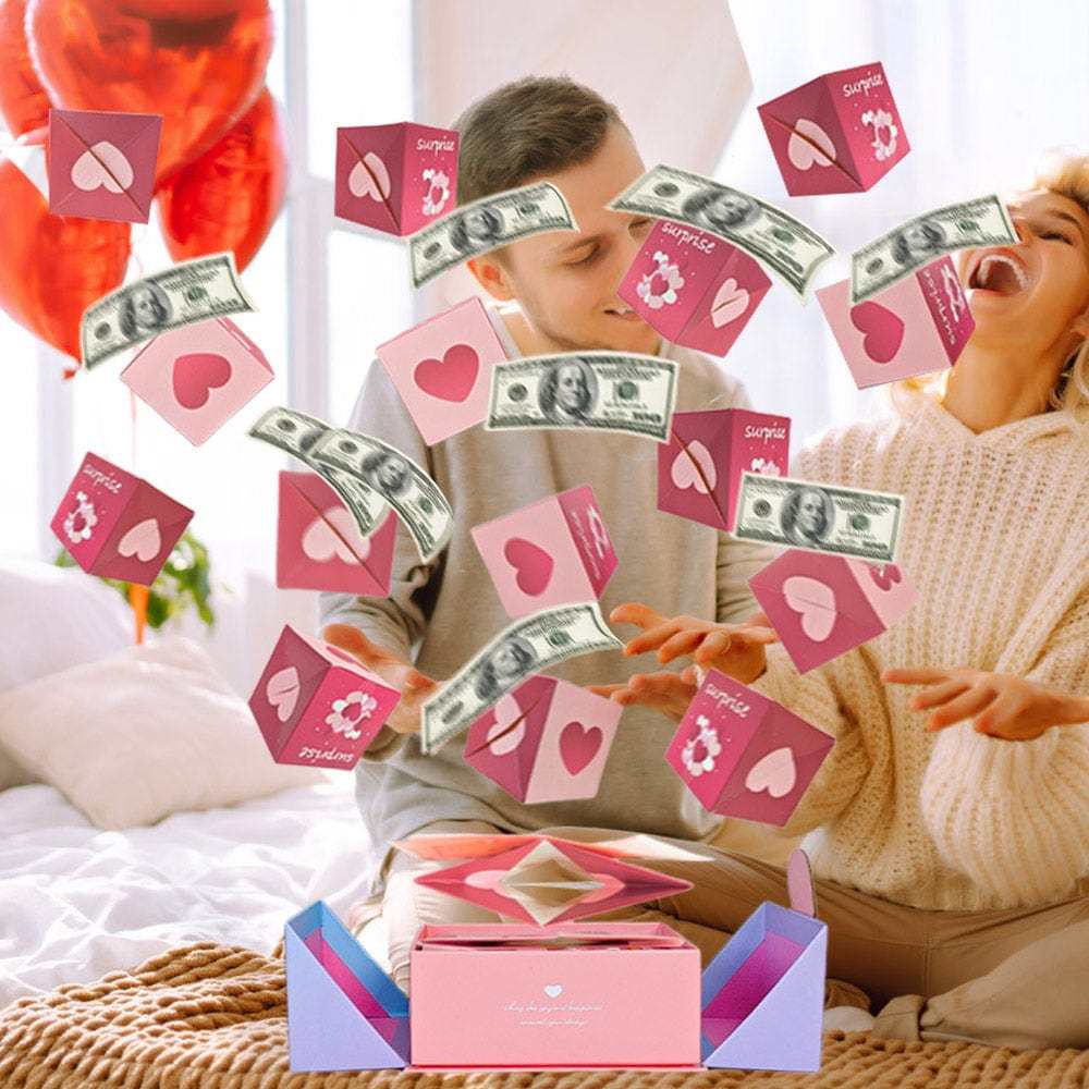 DIY Surprise Gift Box Explosion for Money Cash Pop Up Gift Box for Lover - GiftLab