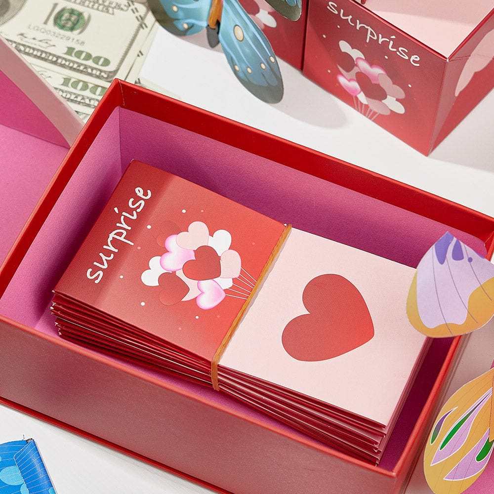 DIY Surprise Gift Box Explosion for Money Cash Pop Up Gift Box for Lover - GiftLab