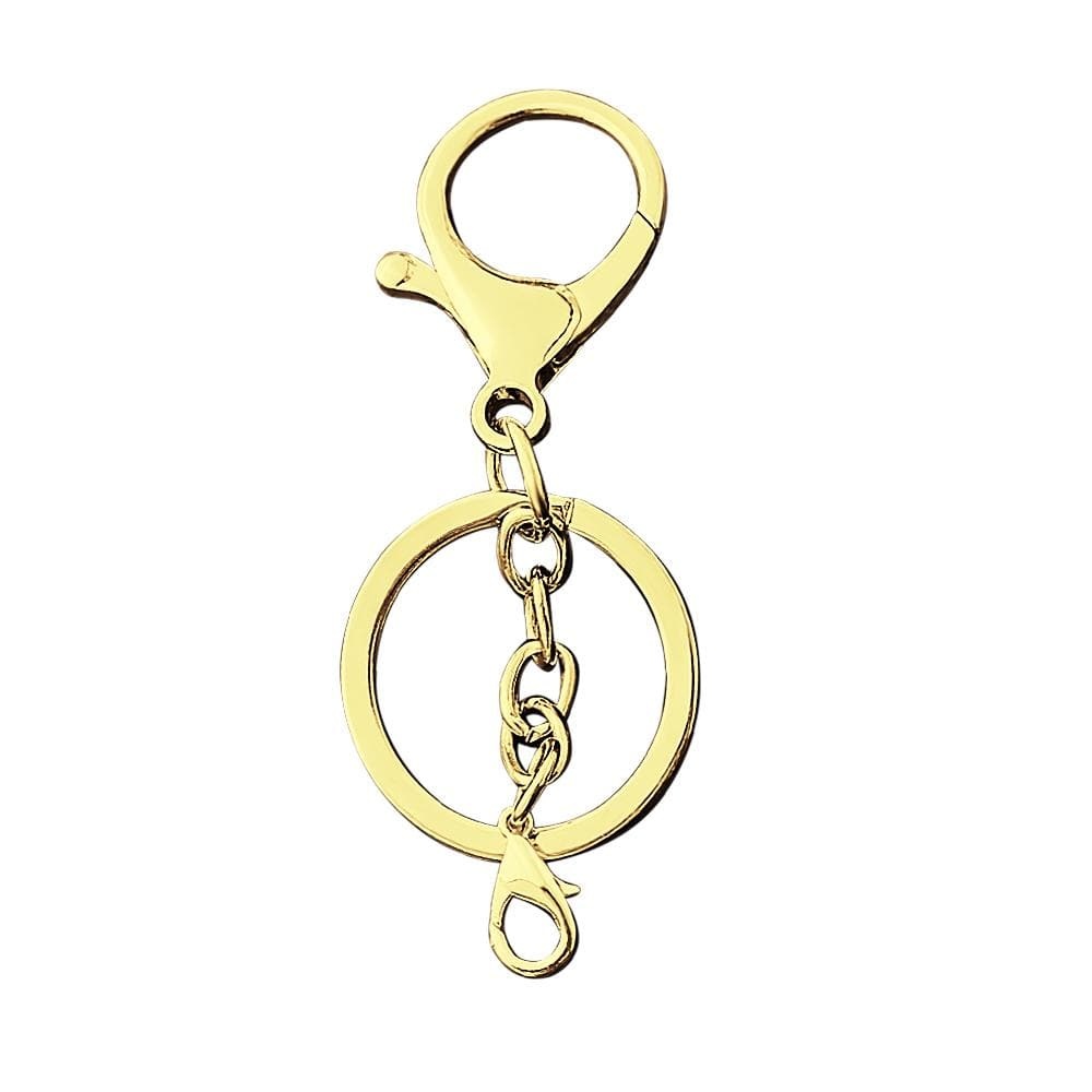 Open Jump Ring with Lobster Clasps and Extension Chain for Jewelry Making DIY Keychain Accessories Gold - Fridgebeatsau